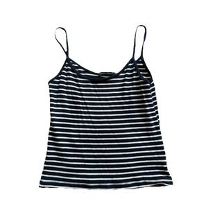 Brandy Melville Navy Blue Striped Tank Top One Size